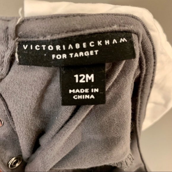 Victoria Beckham for Target baby girl onesie [12 months, white, grey, frilly] - Picture 2 of 3